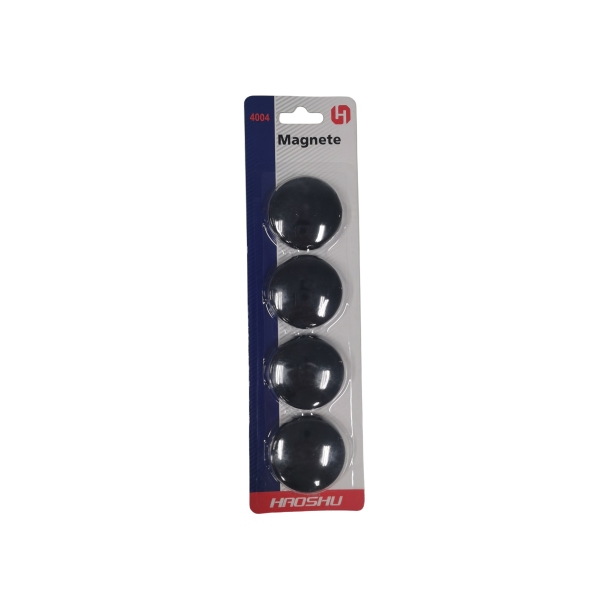 40MM Black Round Magnetic Staples Set of 4