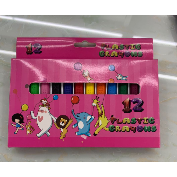 12PCS crayon 12-24 colors Plastic【Packaging without Words】_200807603_hd