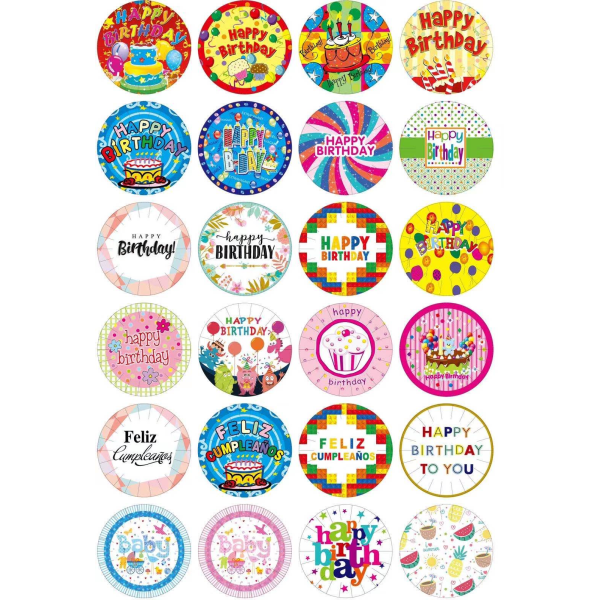 9-inch Birthday Paper Dinner Plate [Random Mix]