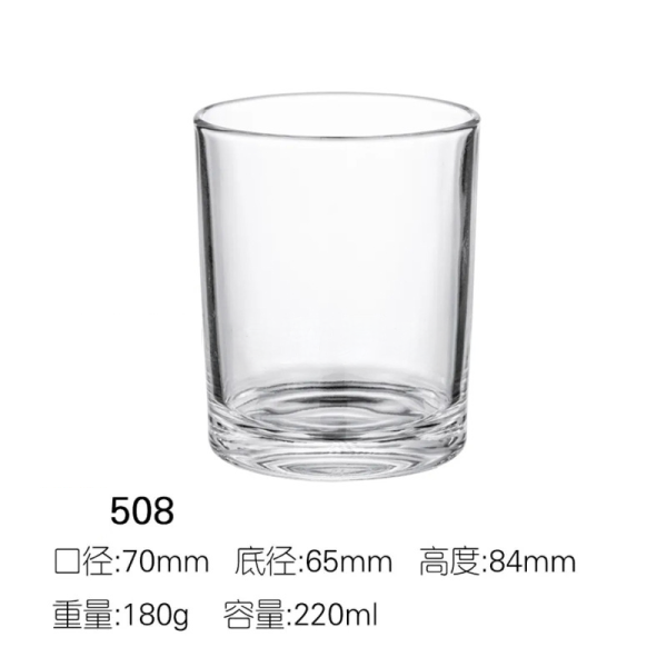 Transparent glass candlestick single color clear packaging [no text packaging]