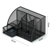 Iron Mesh Nine Compartment Pen Holder,one colour only,Metal【English Packaging】_P02697034_2_m