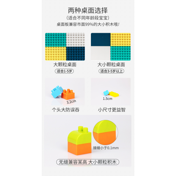 Building block learning table