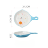 Single handle ceramic baking tray 【 24.3 * 18.4 * 3cm 】,one colour only,Ceramics【Packaging without Words】_P03027704_5_m