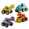 4 Styles Dinosaur Construction Vehicle Push to Slide Variable,Pressure,Solid color,Plastic【English Packaging】_201788232_1_m