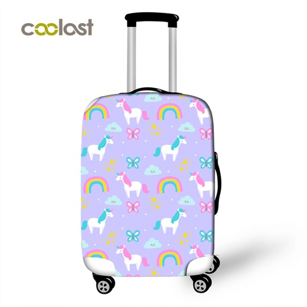 Unicorn Multi-color Printed Trolley Case Protective Bag Mixed Colors Mixed Colors [No Text Packaging]