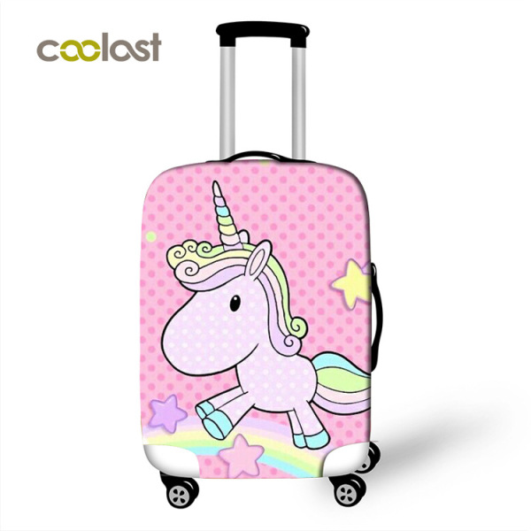 Unicorn Multi-color Printed Trolley Case Protective Bag Mixed Colors Mixed Colors [No Text Packaging]