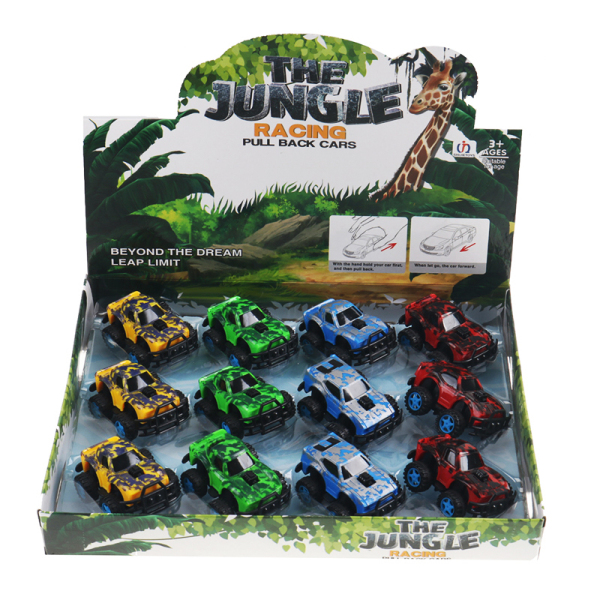 12PCS Dinosaur Cartoon Mini Buggy,Pull Back,1:48,Spray painting and solid color,Plastic【English Packaging】_200013240_hd