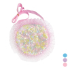 Long sequin lace round three-dimensional bag with pink, blue, and purple 3 colors 【English Packaging】_201215529