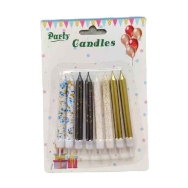 Pack of 8 Colored Candles