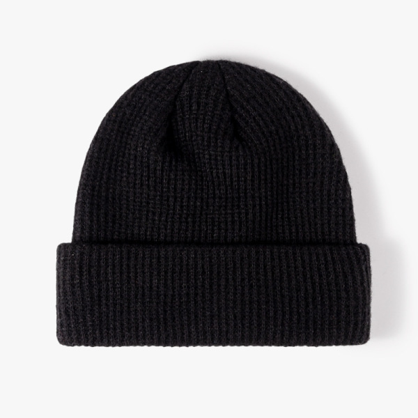 Solid color woolen hat