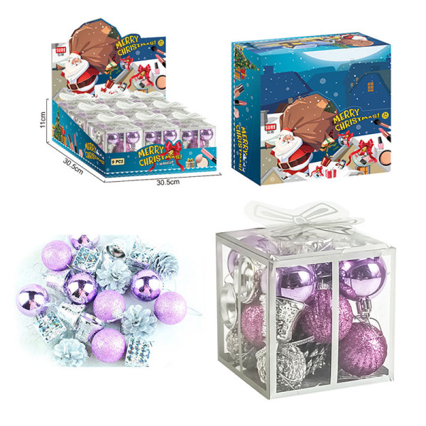 10CM Подарочная коробка с рождественскими декоративными подвесками (20 / коробка)