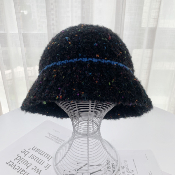 Looped Colorblocked Trimmed Woolen Hat,Women,56-60CM,Winter Hat,30% wool,70%acrylic【Packaging without Words】_201532019_hd