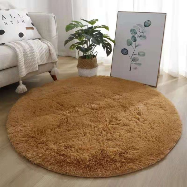 Plush round carpet,one colour only,Textile【Packaging without Words】_201876109_hd