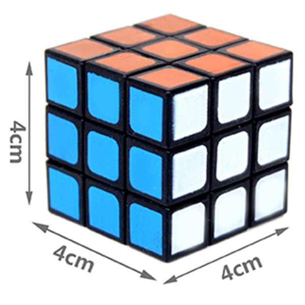 4CM Черный фон Цветная печать Умный кубик Рубика,Квадратная форма колец,3 - граневый,пластик【Упаковка на английском языке】_201975967_hd