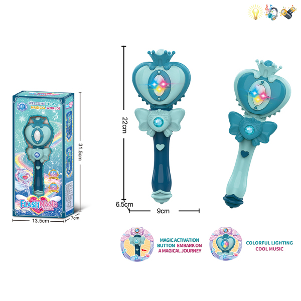 Princess Transformation Magic Wand - Crown Love 2 Colors,Magic wand,Lights,Music,IC without language,With battery,Plastic【English Packaging】_201898525_hd