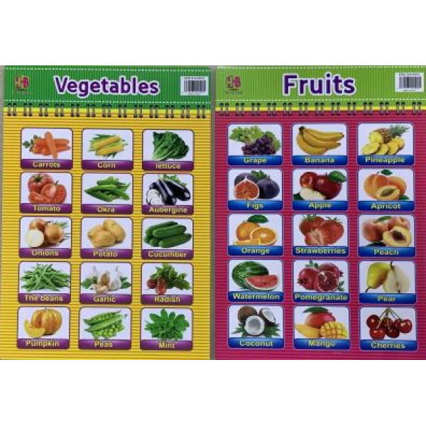 Front and Back Vegetables and Fruits Study Book,one colour only,paper【English Packaging】_201518018_hd