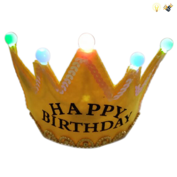 Beaded piece Happy Birthday Crown 7 colors