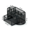 Iron Mesh Nine Compartment Pen Holder,one colour only,Metal【English Packaging】_P02697034_3_m