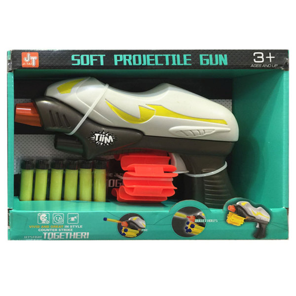 gun Soft bullet Pistol
 Solid color Plastic【English Packaging】_200294408_hd