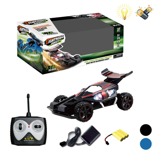 car Remote Control 1:18 4 directions Lights Remote controller excludes batteries,toy includes batteries Non-transparent wheels Plastic【English Packaging】_200056509_hd