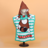 Cartoon Red Striped Dinosaur Children's Bathrobe Soft Quick Drying Cloak Ultra fine Fiber Hooded Bathrobe [60 * 120CM]  one colour only Plush【Packaging without Words】_P02890046_14_m