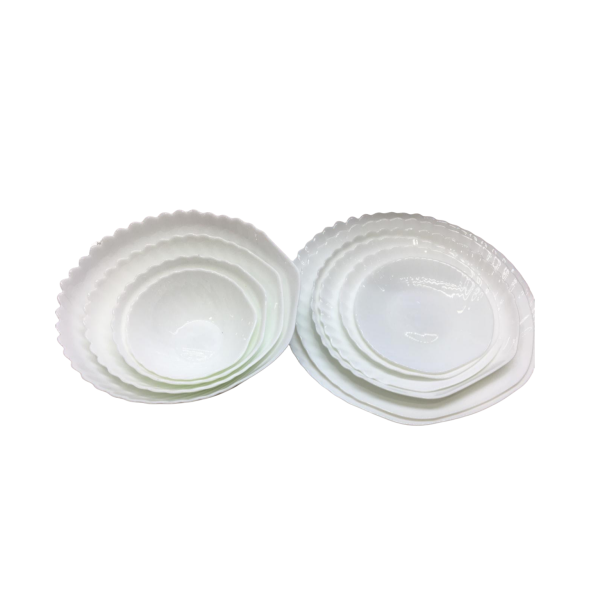 White jade glass ceramic shell flat plate monochrome clear packaging [no text packaging]