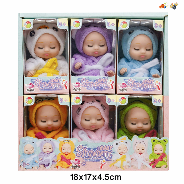 6PCS 6 4,5 - дюймовых живых спящих кукол BJD с 4 динамиками IC,Со звуком,IC без слов,С элементами питания,пластик【Упаковка на английском языке】_201972693_hd