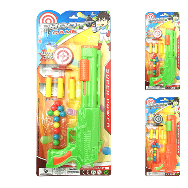 gun Soft bullet Table tennis Pistol
 Solid color With target Plastic【English Packaging】_200940234_hd