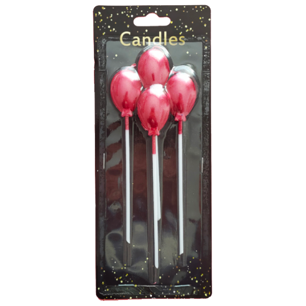 Balloon Candle in Blister Card Set of 4