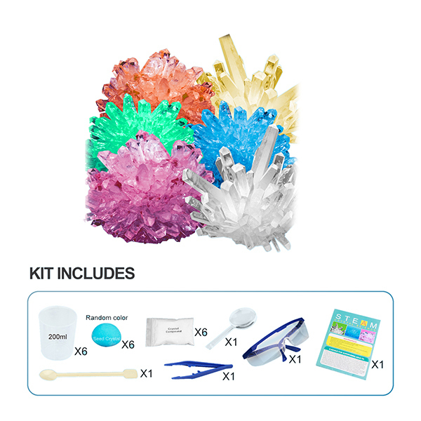 Scientific Experiment on Crystal Planting and Growth (6 Crystals)