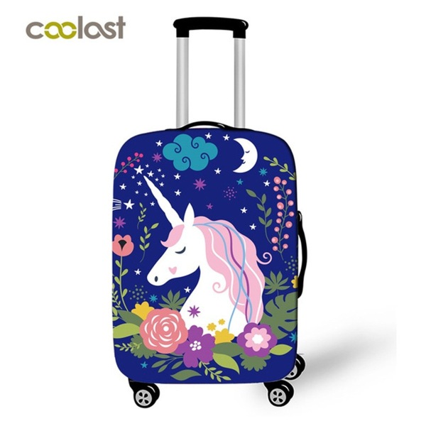 Unicorn Multi-color Printed Trolley Case Protective Bag Mixed Colors Mixed Colors [No Text Packaging]