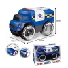 Police car Inertia Non-transparent wheels Police Plastic【English Packaging】_200485703