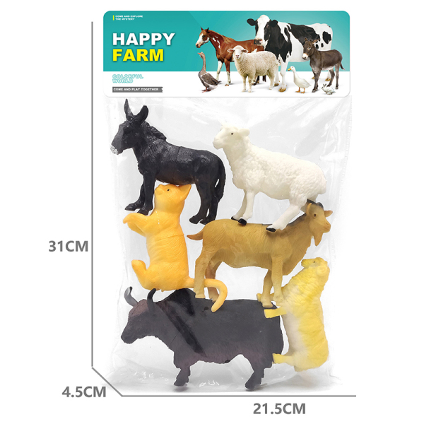 6 (pcs) Farm animals