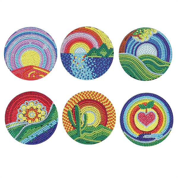 8PCS Diamond Painting Coasters,Multiple styles,Plastic【English Packaging】_201368266_hd