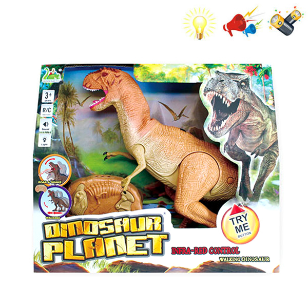 dinosaur Remote Control Lights Sound IC without language With battery Plastic【English Packaging】_200002206_hd