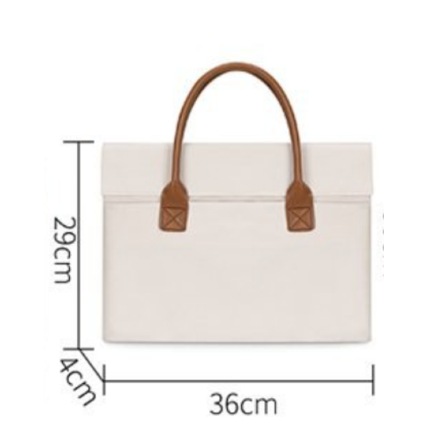 14 inch laptop bag monochrome clear beige [no text packaging]