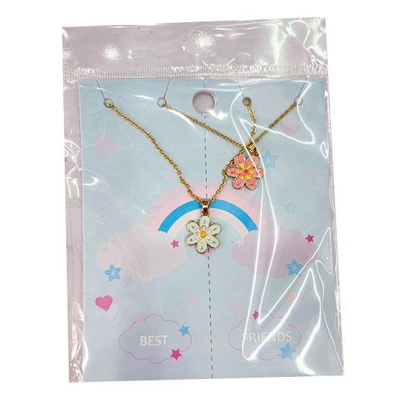 2PCS Flower Necklace,one colour only,Plastic【Packaging without Words】_201382098_hd