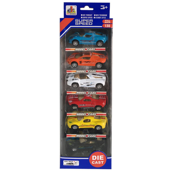 6pcs 1:55 alloy car