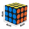 4CM Черные точки Умный кубик,Квадратная форма колец,3 - граневый,пластик【Упаковка на английском языке】_P03127615_4_m