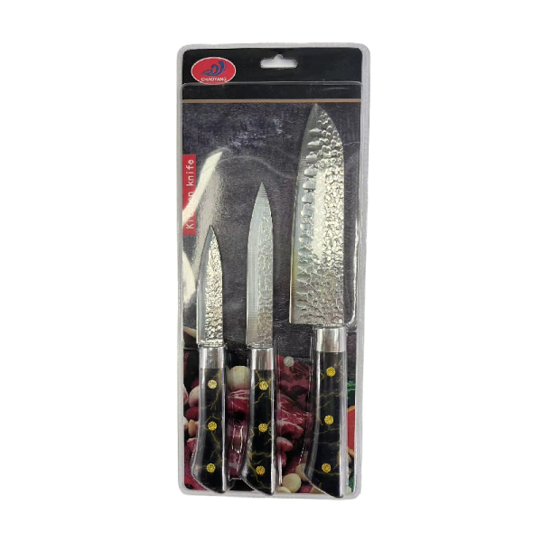 9cm Fruit Knife, 12cm Art Knife, 17.5cm Santoku Knife Set