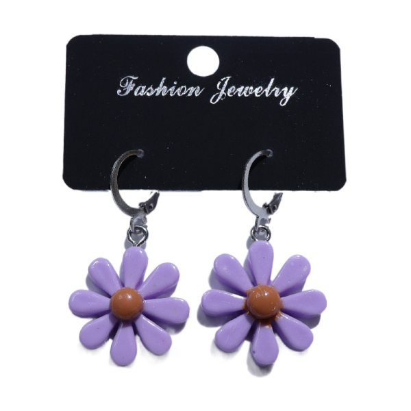 Resin 8-piece Flower Earrings