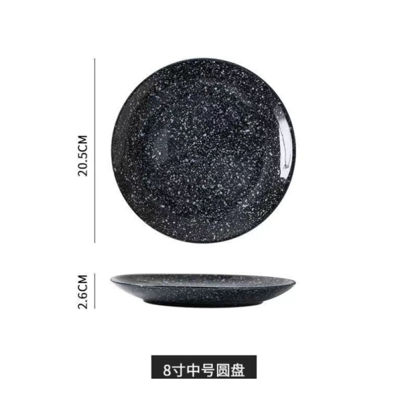 9PCS 8-inch Japanese creative steak plate,one colour only,Ceramics【Packaging without Words】_201875437_hd