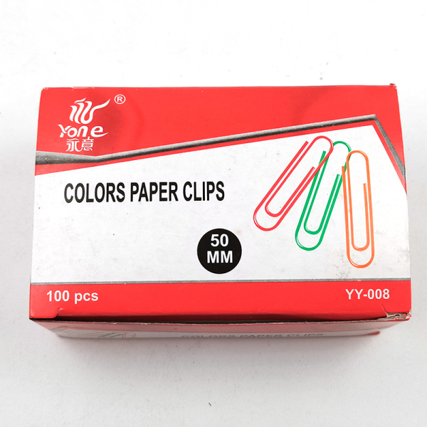 100PCS Color paper clip (55mm),Mix color,Metal【English Packaging】_200773124_hd