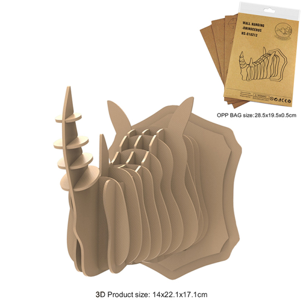 19(шт)Подвеска-носорог Пазл,бумага【Упаковка на английском языке】_201724983_hd