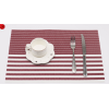 Red and White Striped Teslin Placemat,one colour only,Plastic【Packaging without Words】_201604924