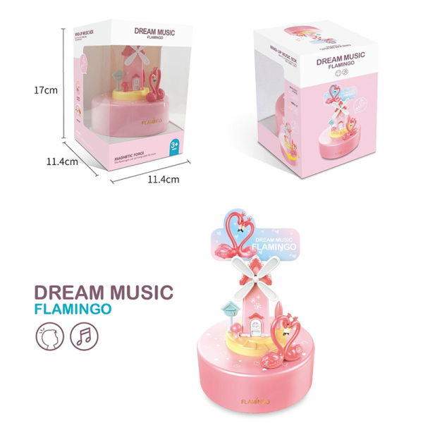 Winding Flamingo Music Box