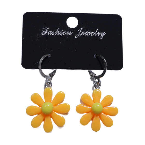 Resin 8-piece Flower Earrings