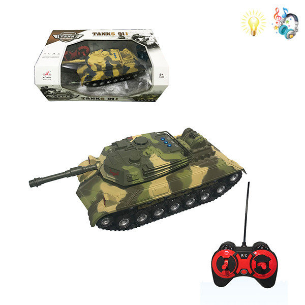 tank Remote Control 4 directions Lights Music IC without language Non-transparent wheels Plastic【English Packaging】_200460872_hd