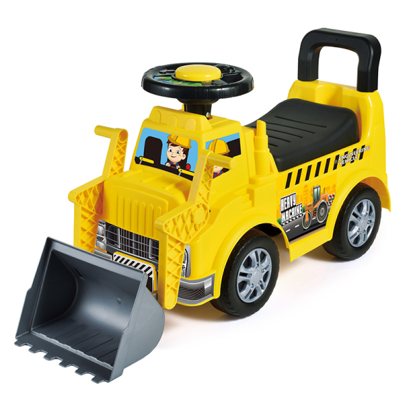 Cartoon stroller with bulldozer steering wheel