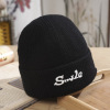 Solid Color Embossed Letter Cap,Unisex,56-60CM,Winter Hat,100% acrylic【Packaging without Words】_P02671645_3_m